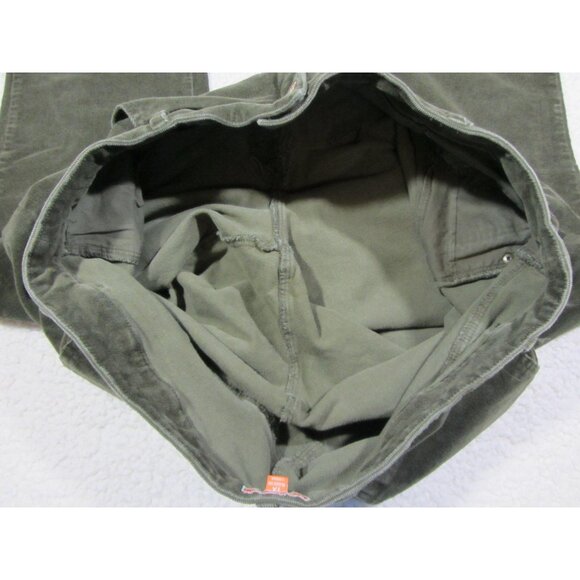 Modcloth women's army green stretch tapered leg corduroy pants 1X - Picture 7 of 12